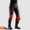 REBELHORN SPODNIE SKÓRZANE INFERNO BLACK/FLUO RED