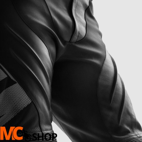 REBELHORN SPODNIE SKÓRZANE INFERNO BL/WHIT/FLU YEL