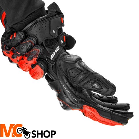SHIMA RĘKAWICE MOTOCYKLOWE RS-3 MEN RED FLUO