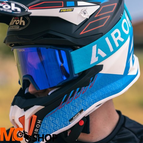 AIROH GOGLE BLAST XR1 BLUE MATT SZYBA BLUE MIRRORE