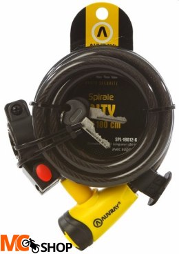 Linka spiralna z uchwytem AUVRAY CITY - długość 180 cm, średnica 12 mm