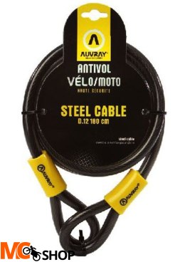 Stalowa linka zabezpieczająca AUVRAY - długość 180 cm, średnica 12 mm